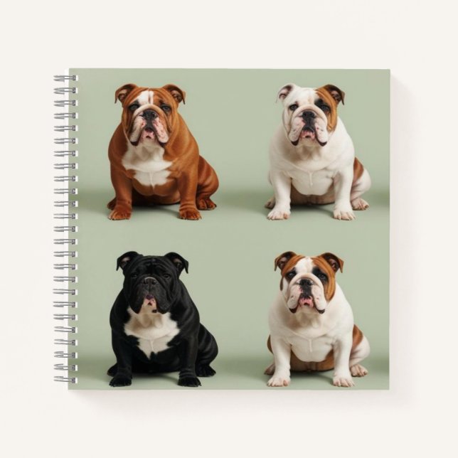 English Bulldog Notizbuch (Vorderseite)