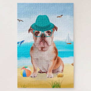 English Bulldog on Beach