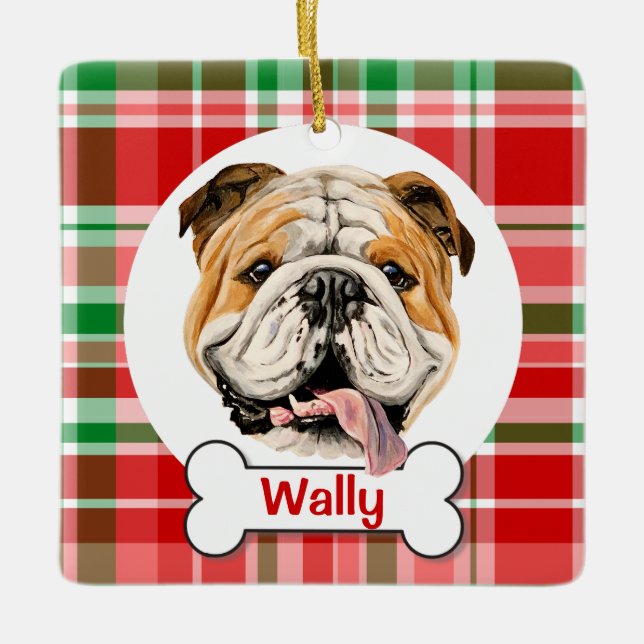 English Bulldog Ornament (Vorderseite)