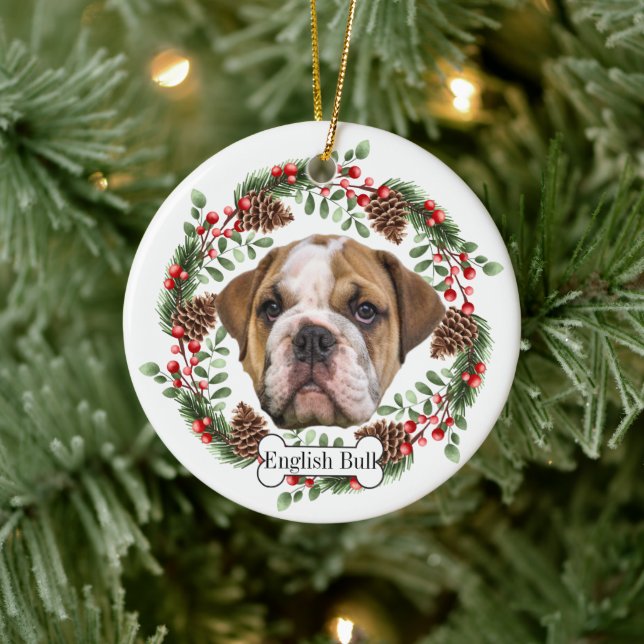 English Bulldog Personalisiert Pet Ornament (Baum)