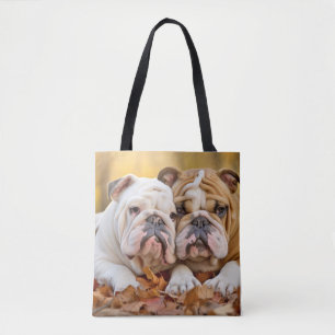 English Bulldog Pet Animal Beauty Warme Cuddle Art Tasche