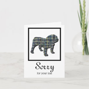 English Bulldog Pet Sympathy Card Karte