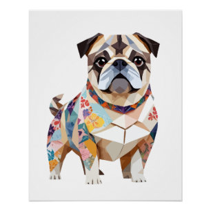 English Bulldog Playful Adorable Fun Tier Niedlich Poster