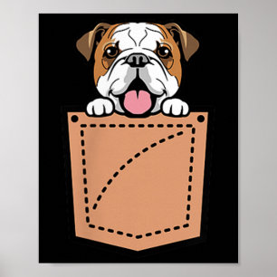 English Bulldog Pocket Dog Poster
