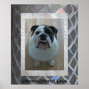 English Bulldog Puppy Poster "Unbedingte Liebe"
