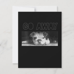 English Bulldog Puppy Social Distance geht weg Dankeskarte