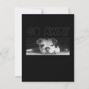 English Bulldog Puppy Social Distance geht weg Dankeskarte