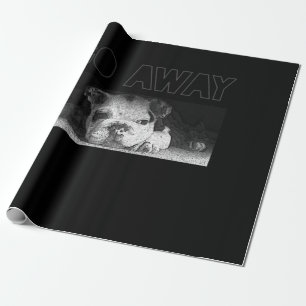 English Bulldog Puppy Social Distance geht weg Geschenkpapier