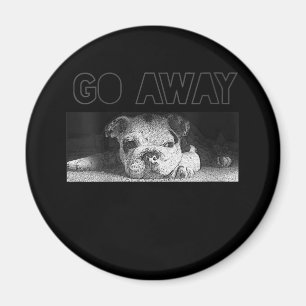 English Bulldog Puppy Social Distance geht weg Magnet