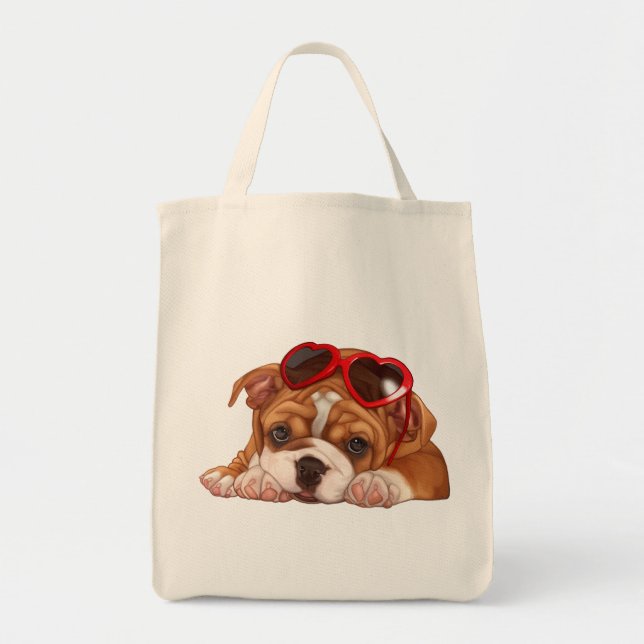 English Bulldog Puppy Tragetasche (Vorne)
