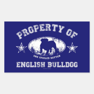 English Bulldog Rechteckiger Aufkleber