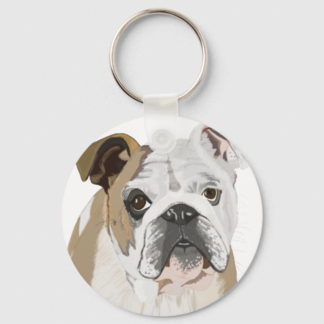 English Bulldog Schlüsselanhänger (Vorderseite)