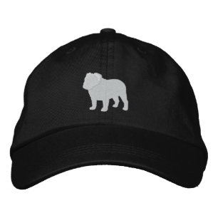 English Bulldog Silhouette   Cooler Hund Lover Bestickte Baseballkappe