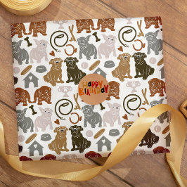 English Bulldog Silhouette Geschenkpapier