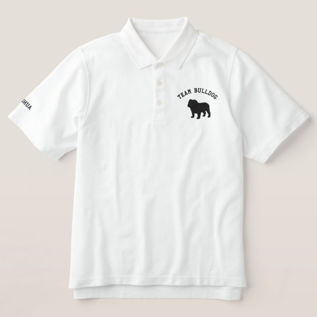English Bulldog-Silhouette mit benutzerdefinierbar (Design Vorderseite)