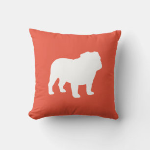 English Bulldog Silhouette Niedlich Dog Lover Kissen
