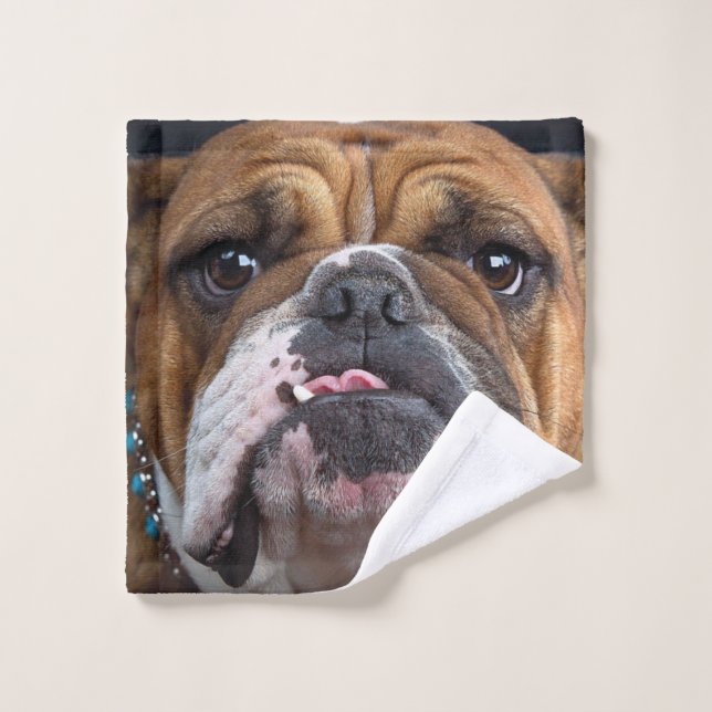 English Bulldog Throw Kissen Waschlappen (Waschlappen)