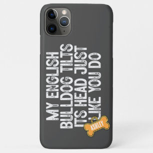 English Bulldog Tilts Head Funny Quote Vater Mo Case-Mate iPhone Hülle