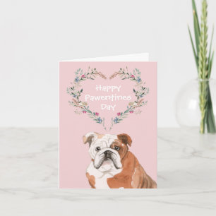 English Bulldog Valentines Feiertagskarte