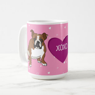 English Bulldog Valentinstag Kaffeetasse