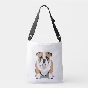 English Bulldog Vector Art Tragetaschen Mit Langen Trägern