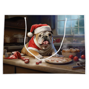 English Bulldog Weihnachtskekse Urlaub Große Geschenktüte