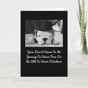 English Bulldog Welppy Birthday Card Karte