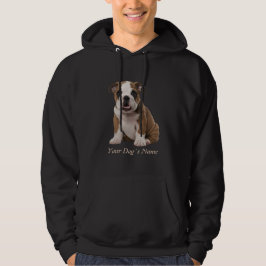 English Bulldog Welppy Color Silohuette Hoodie