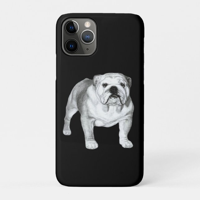 English Bulldog zeichnend Case-Mate iPhone Hülle (Rückseite)