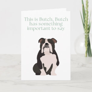 English Bulldogge hat etwas zu sagen Karte