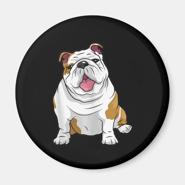 English Bulldogs Awesome Funny Bulldog Pups Dogs Magnet (Vorne)