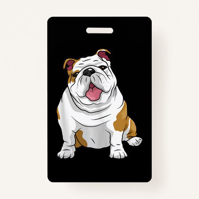 English Bulldogs Phantastisch Funny Bulldog Hunde  Ausweis (Vorderseite)