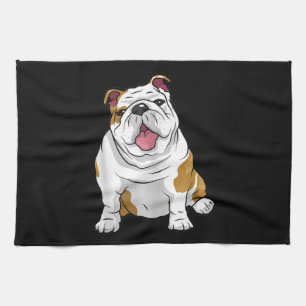 English Bulldogs Phantastisch Funny Bulldog Hunde  Geschirrtuch