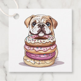 English Bulldogs Sprinkled Donuts Geschenkanhänger