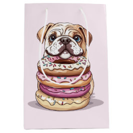 English Bulldogs Sprinkled Donuts Mittlere Geschenktüte