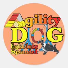 English Cocker Spanel Agility Geschenke Runder Aufkleber