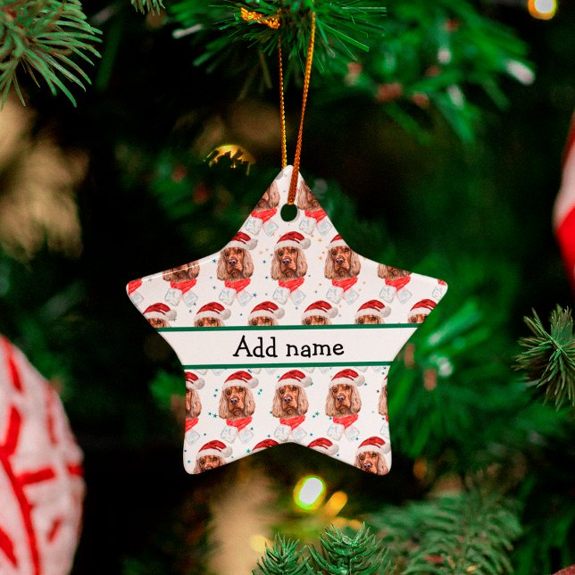 English Cocker Spanel Dog Breed Christmas Keramik Ornament (Von Creator hochgeladen)