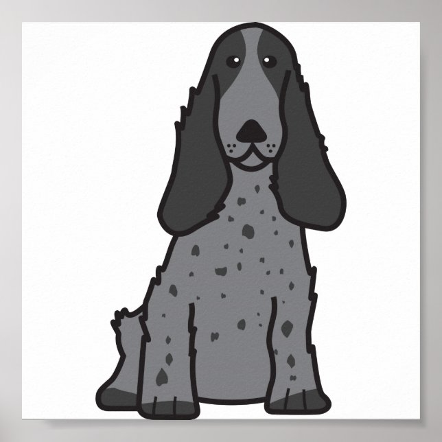 English Cocker Spanel Dog Cartoon Poster (Vorne)