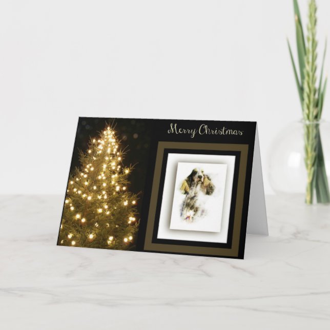 English Cocker Spanel Feiertagskarte (Vorderseite)