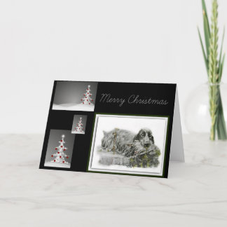 English Cocker Spanel Feiertagskarte