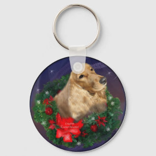 English Cocker Spanel Weihnachtsgeschenke Schlüsselanhänger