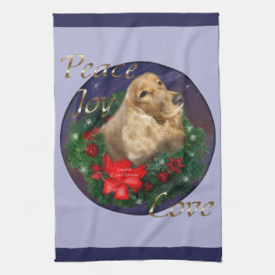 English Cocker Spaniel Christmas Handtuch