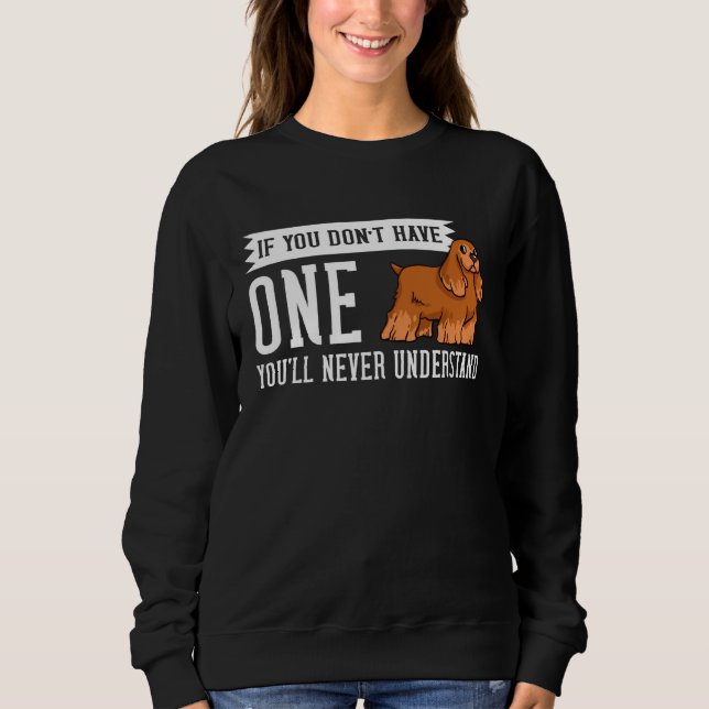 English Cocker Spaniel Dog  Puppies Owner Sweatshirt (Vorderseite)