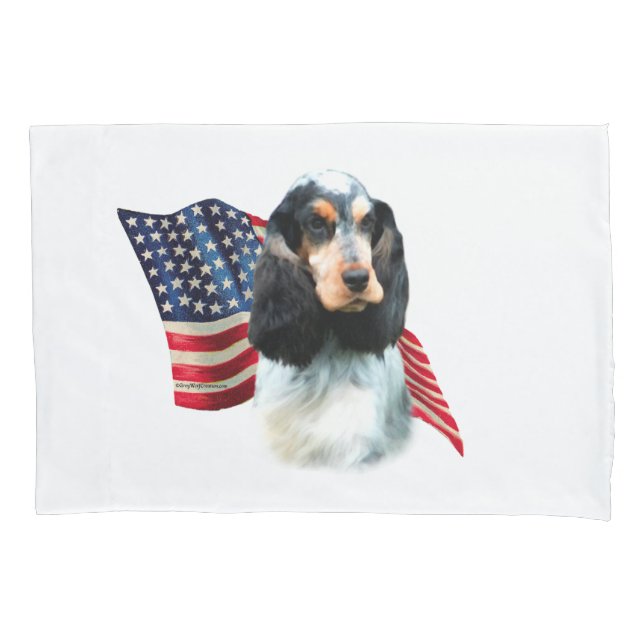 English Cocker Spaniel Flag Kissenbezug (Vorderseite-Links)