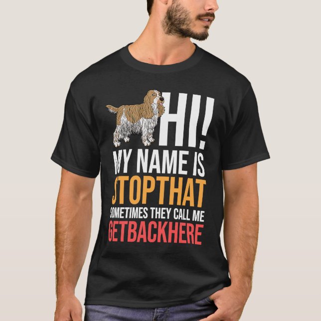 English Cocker Spaniel Hund Welpen Eigentümer Love T-Shirt (Vorderseite)