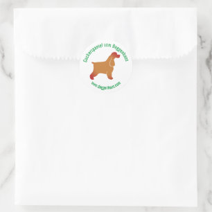 English Cocker Spaniel minimal modern Runder Aufkleber