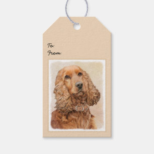 English Cocker Spaniel Painting - Original Dog Art Geschenkanhänger