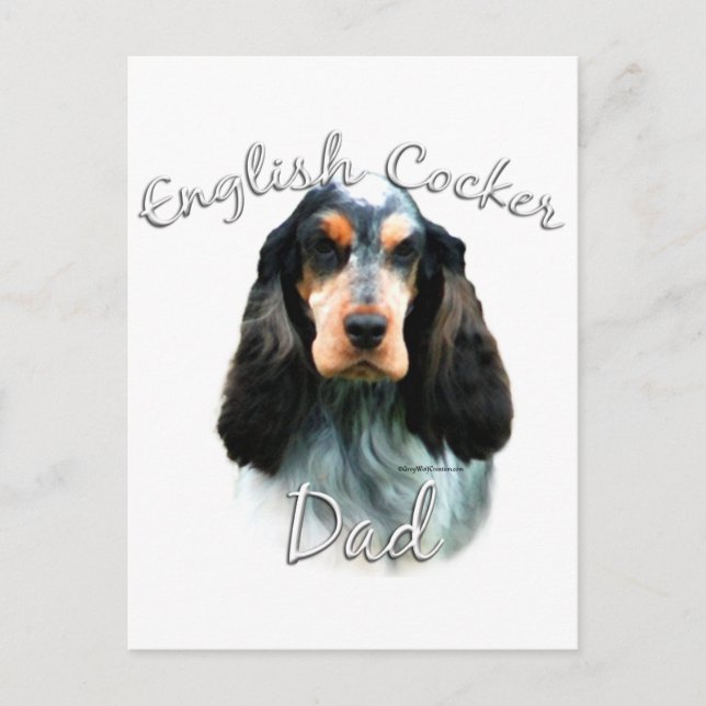 English Cocker Spaniel Vater 2 Postkarte (Vorderseite)