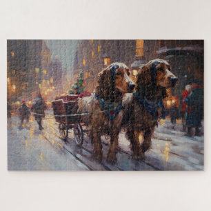 English Cocker Spaniel Weihnachtsfestliche Jahresz