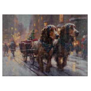 English Cocker Spaniel Weihnachtsfestzeit Schneidebrett